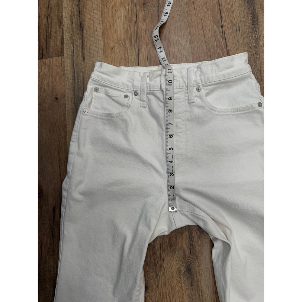 Madewell‎ Skinny Jeans White Raw Hem High Rise Size 25 - Picture 8 of 8